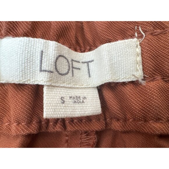 2/$30 Loft Small Rust Elastic Waist Drawstring Shorts - Picture 4 of 8